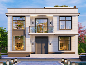 11.7×8.5米 兩層現(xiàn)代簡約風(fēng)別墅 占地面積95.5平方 編號：2023091790